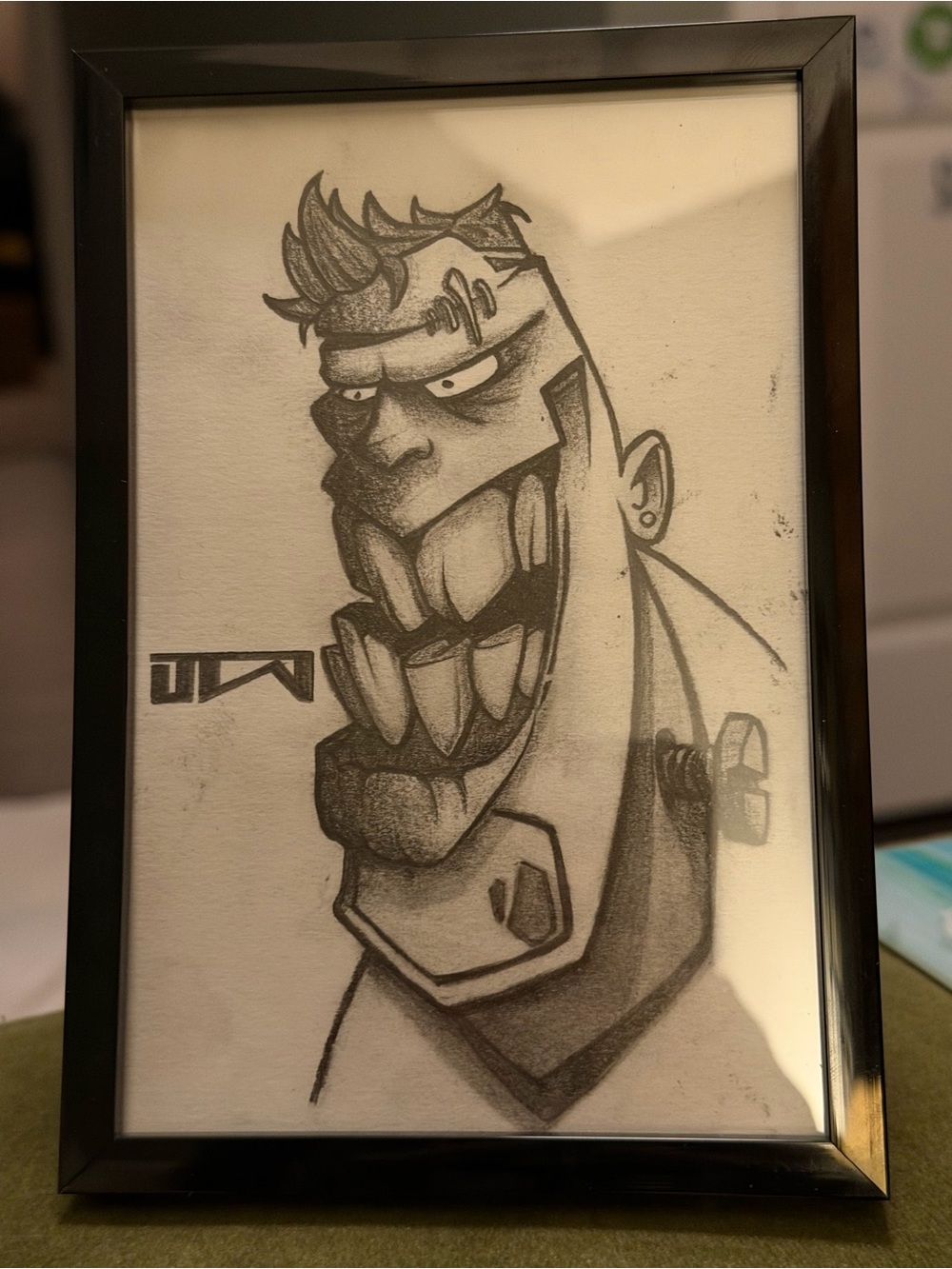 Original Art by Independent Artist Framed 4x6 Sketch